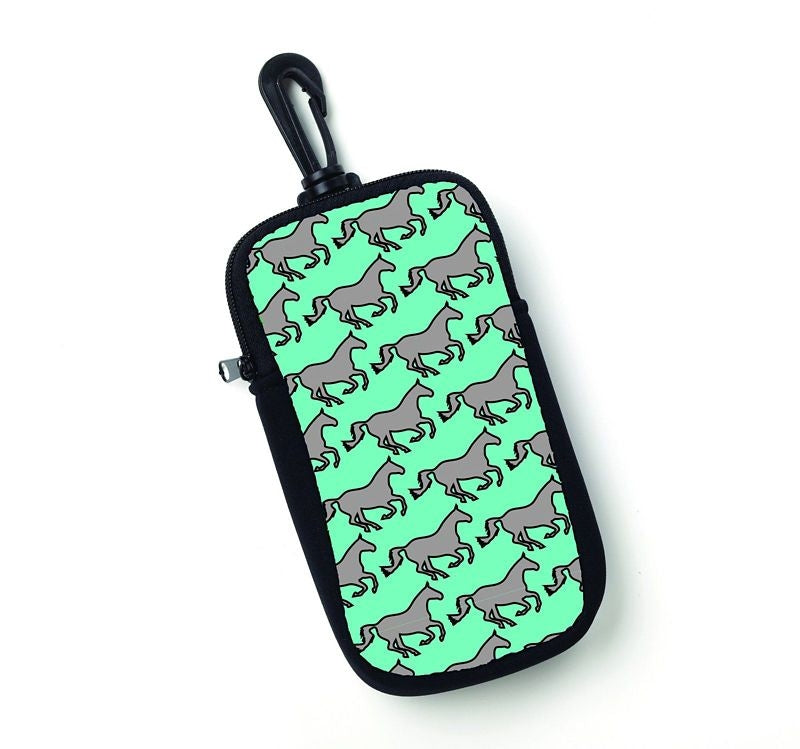 Tek Trek Neoprene Smart Phone Case GallopingBk/Wh