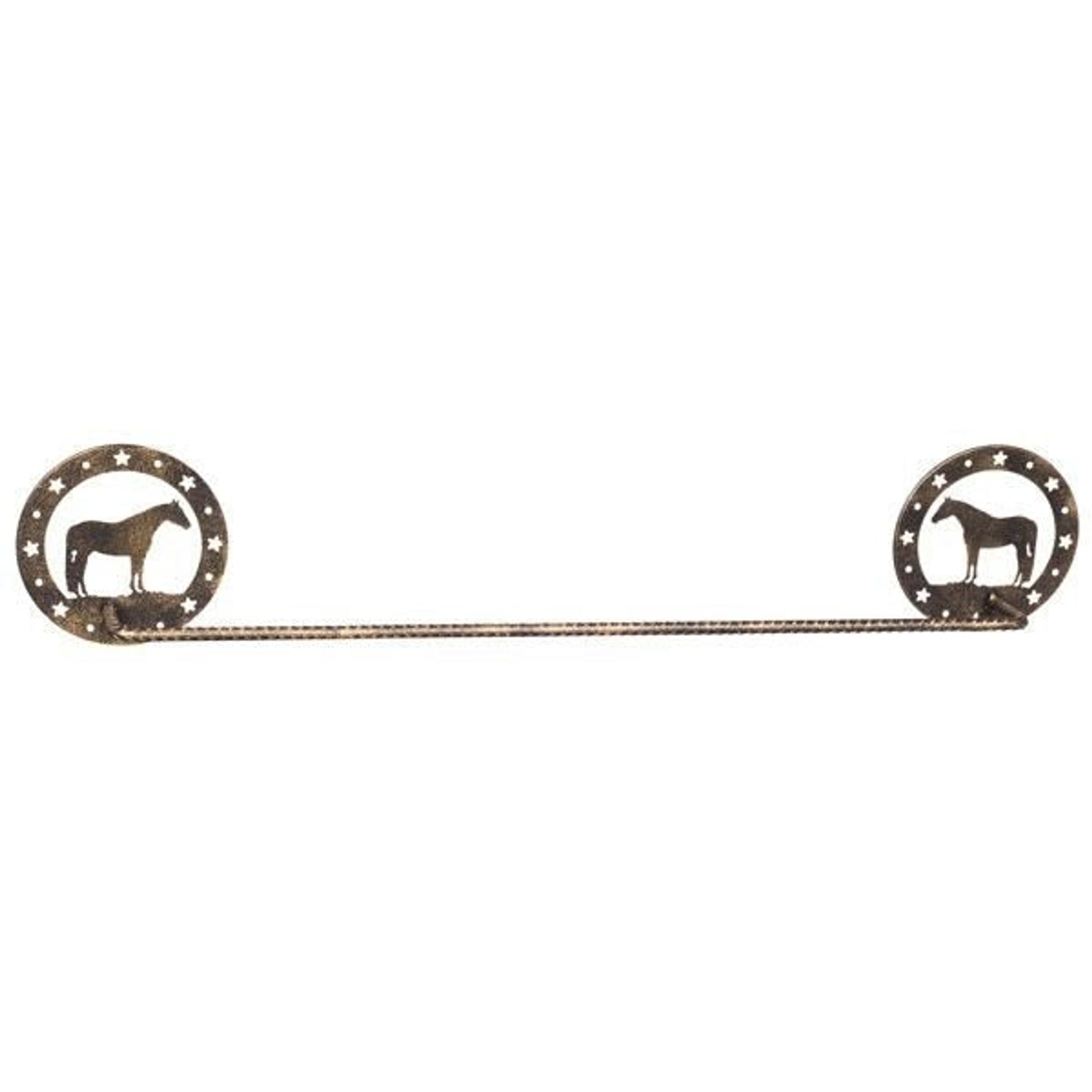 Gift Corral Towel Bar - Quarter Horse Black Gold