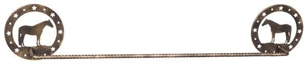 Gift Corral Towel Bar - Quarter Horse Black Gold