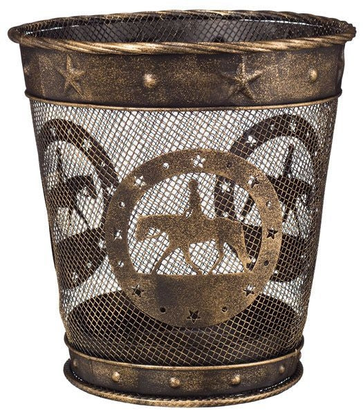 Gift Corral Small Waste Basket English Bk/Wh