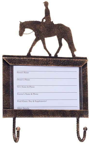 Deluxe Silver Stall Card Holder w Hooks