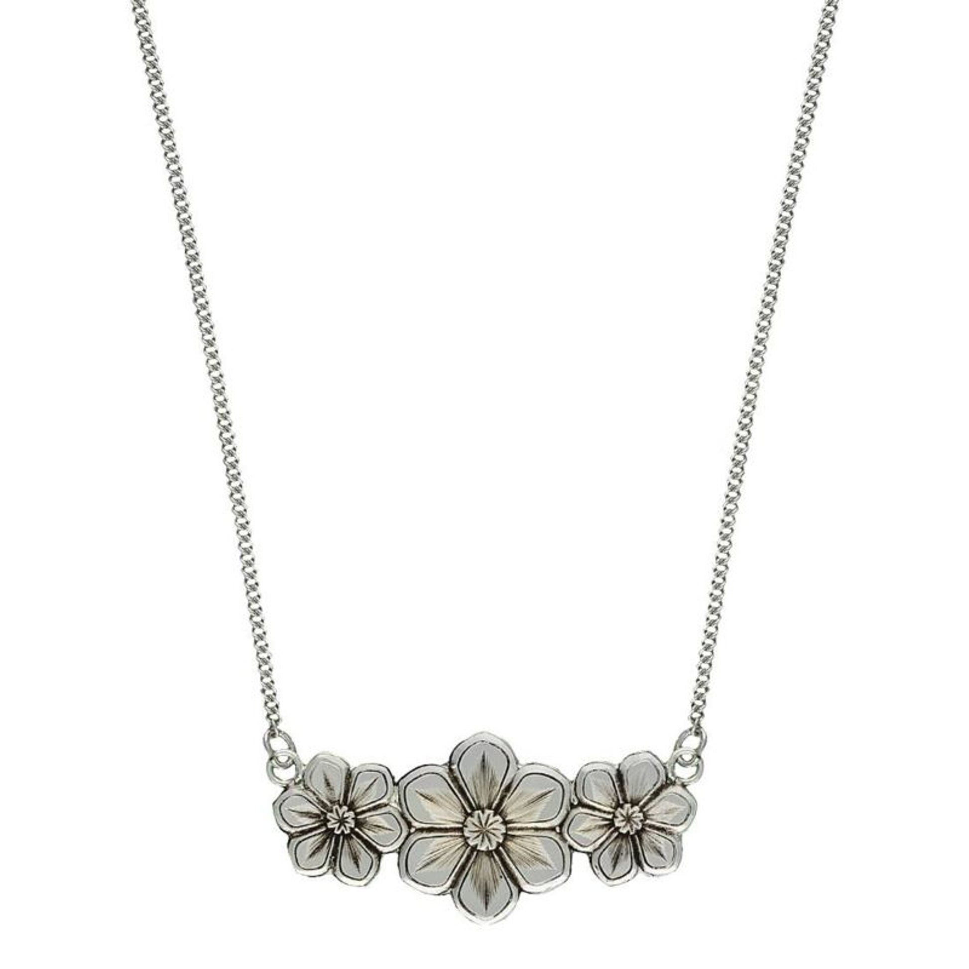 Montana Silver Antiq Spray of Daisies Necklace