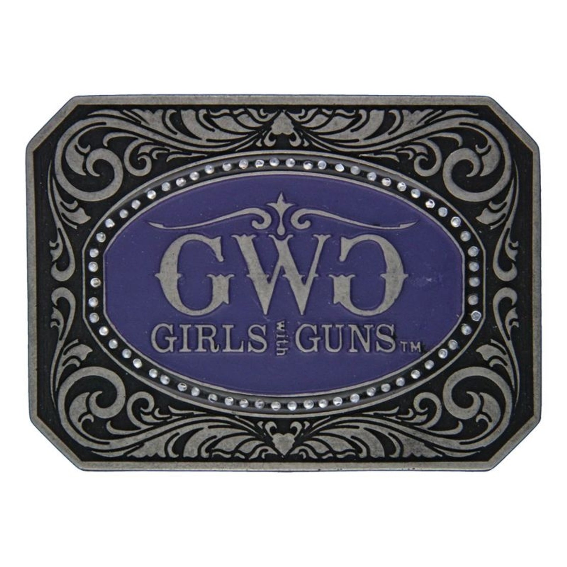Girls/Guns Classic Cameo Belt Buckle 3.375X2.5 Br