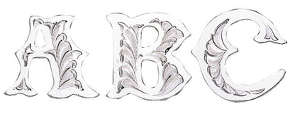 Montana Silversmiths Silver Trim Letter 3/4 Bk/Wh