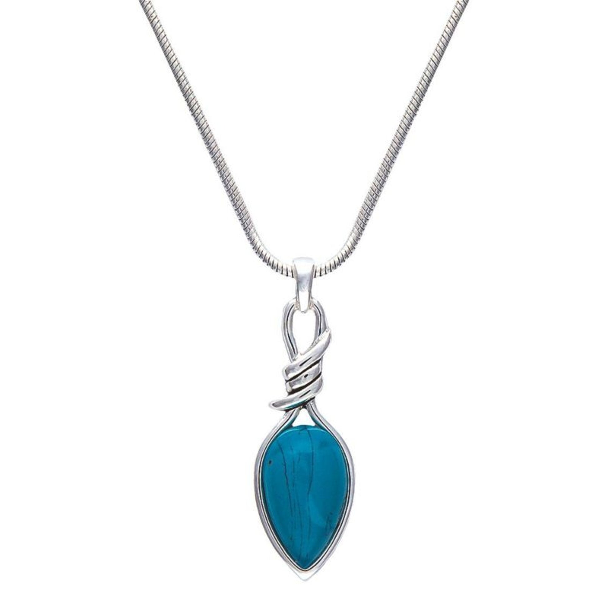 Montana Bittersweet Barbed Wire Pear Turq Necklace