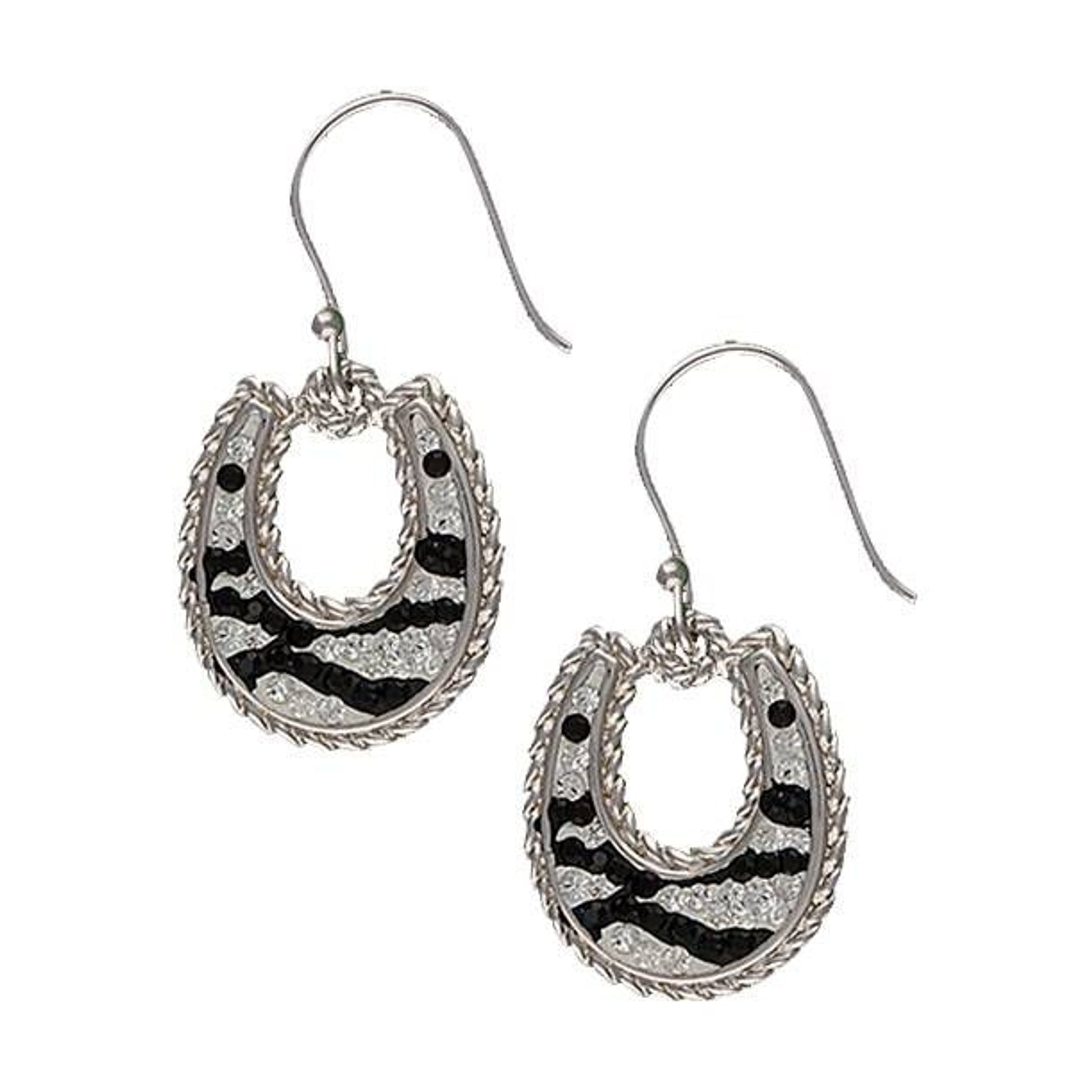 Montana Candied Horseshoes with Zebra Earrings