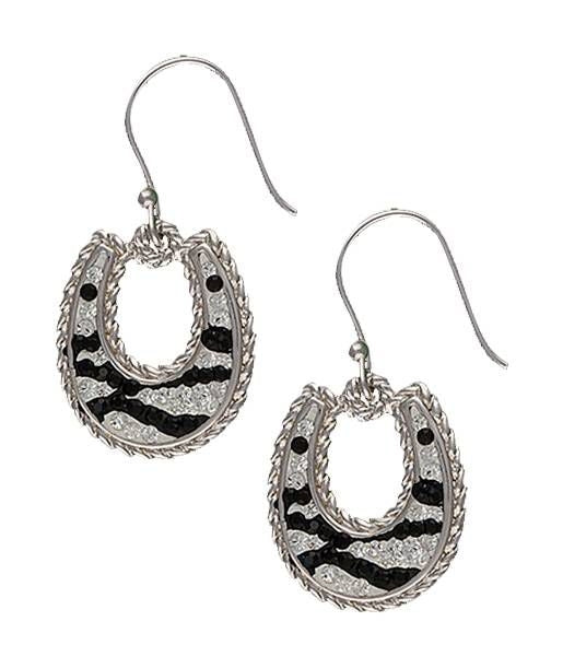 Montana Candied Horseshoes with Zebra Earrings