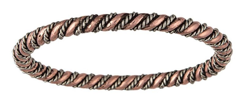 Montana Copper/Silver Rope/Wire Bangle Bracelet