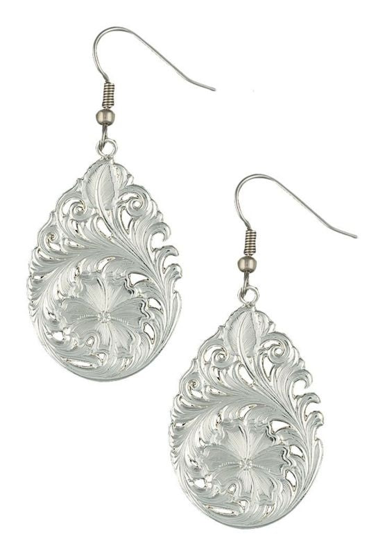 Montana Silversmith Downy Flower Teardrop Earring