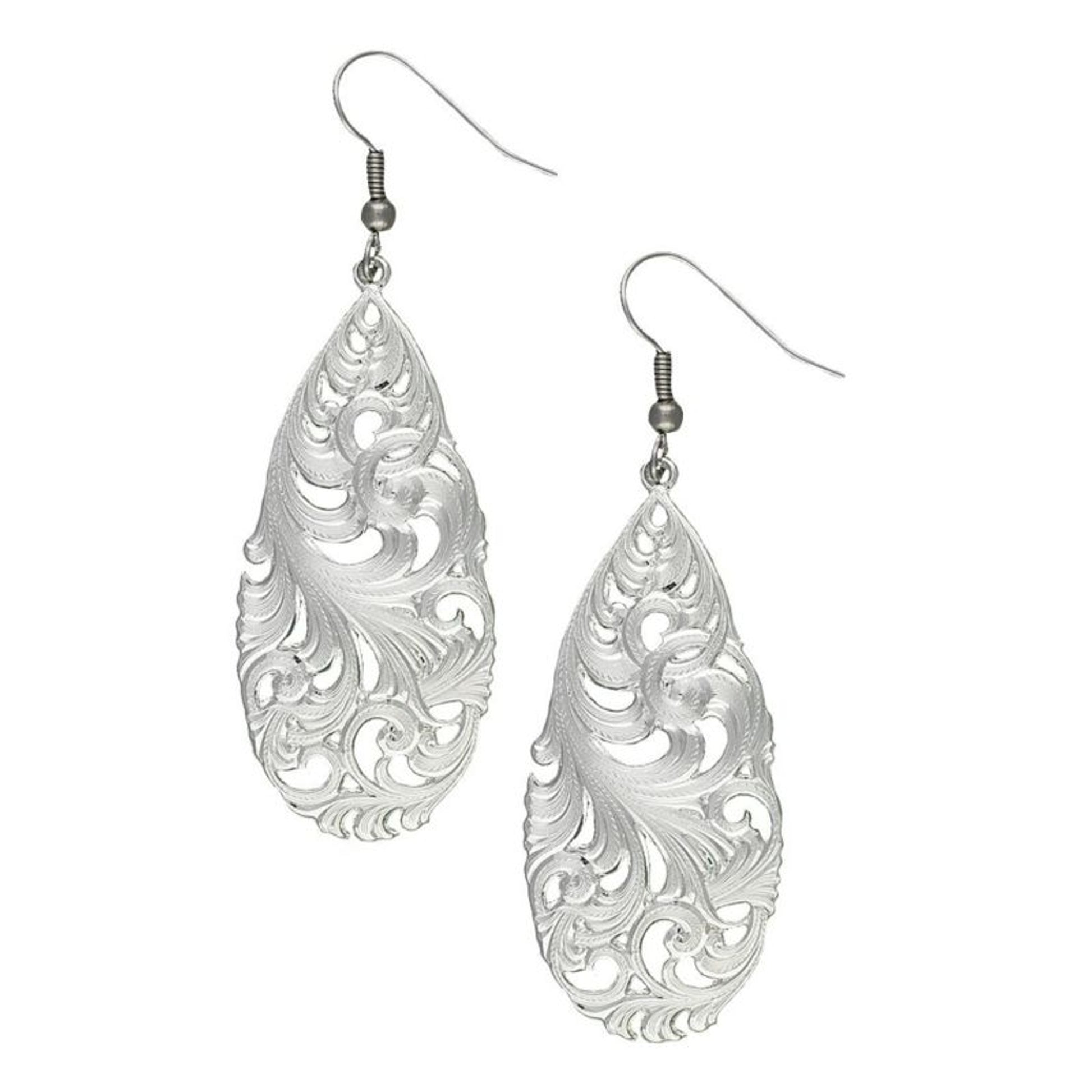 Montana Downy Meadow Teardrop Earrings Slv Plated