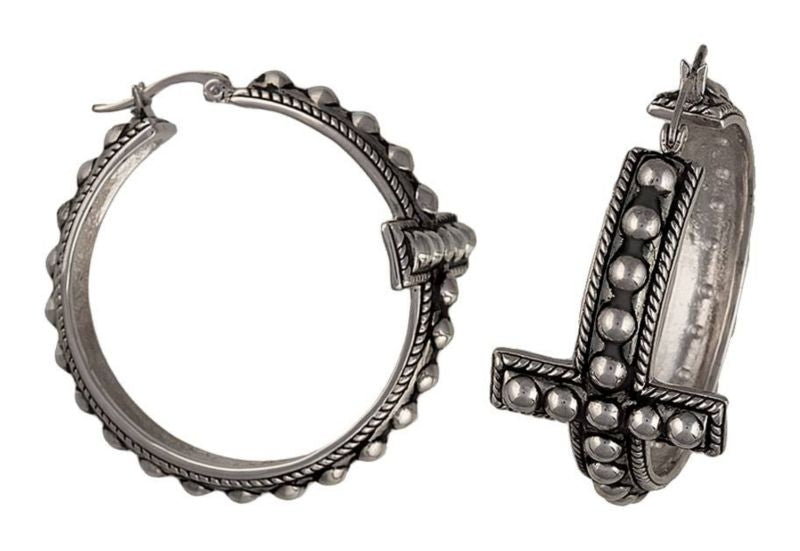 Montana Edge of the West Cross Hoop Earrings