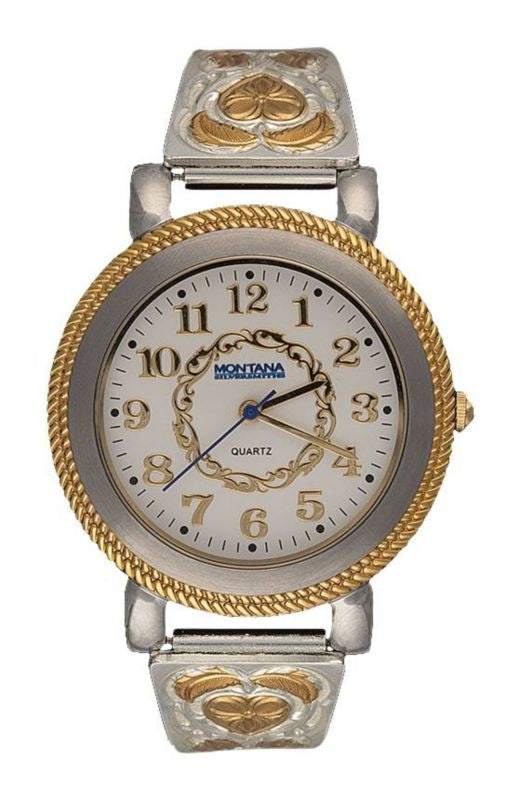 Montana Heart of Gold Lg Face Expansion Band Watch