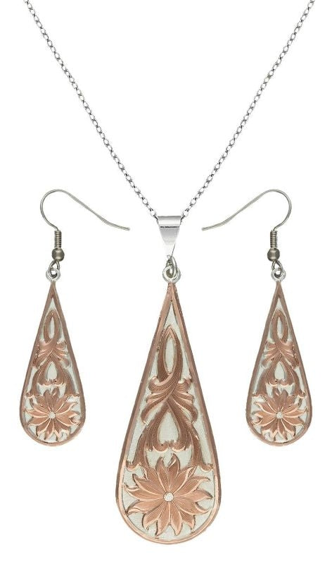 Montana Rose Gold Bitterroot Drops Jewelry Set