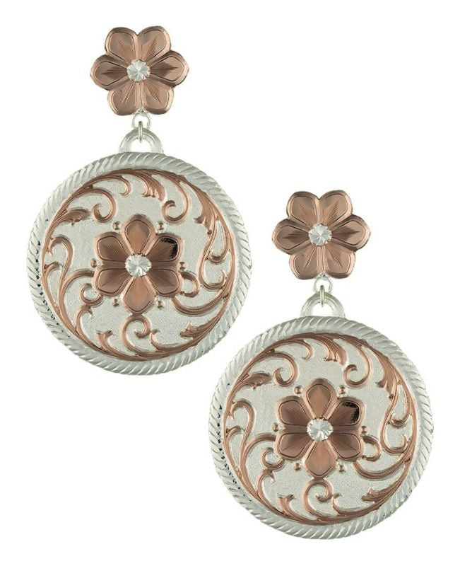 Montana Rose Gold Flower Reflections Earrings