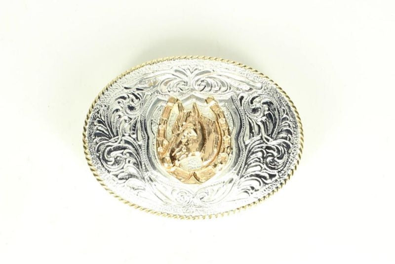 Crumine Kids Oval Horseshoe/Head Buckle 2.25x3