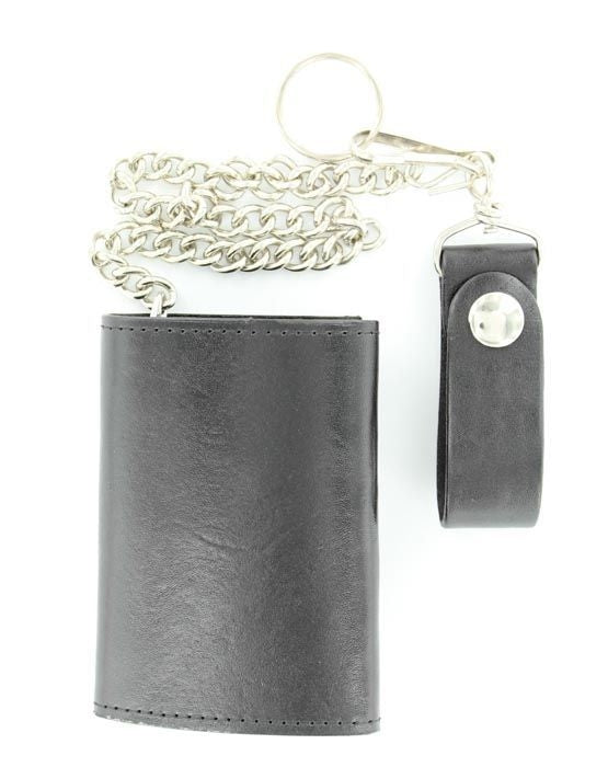 Trucker TriFold Wallet/Key ChainBk/Wh