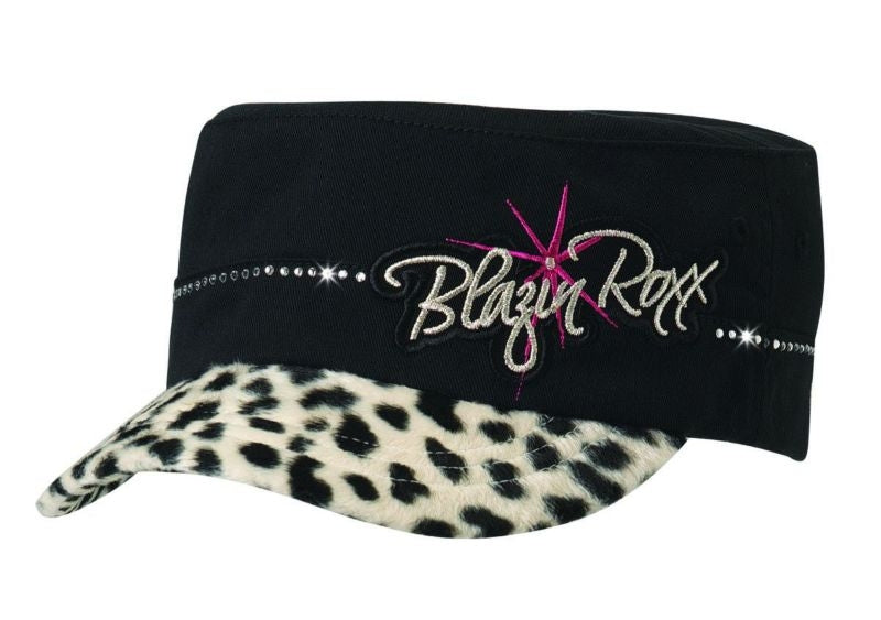 Blazin Roxx Youth Military Logo Offset Hat Blk/Wht