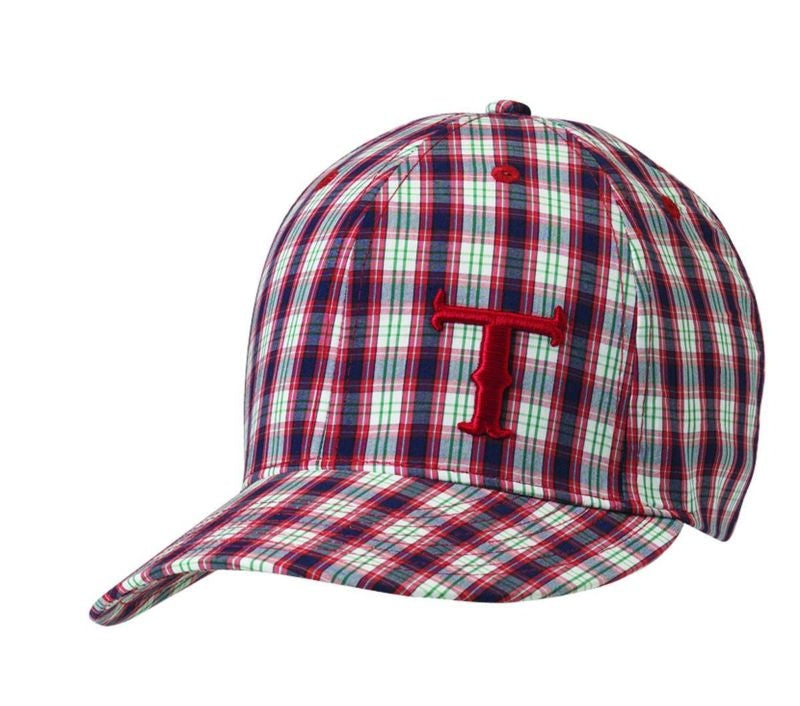 Twister Youth Logo Plaid Baseball Cap Red