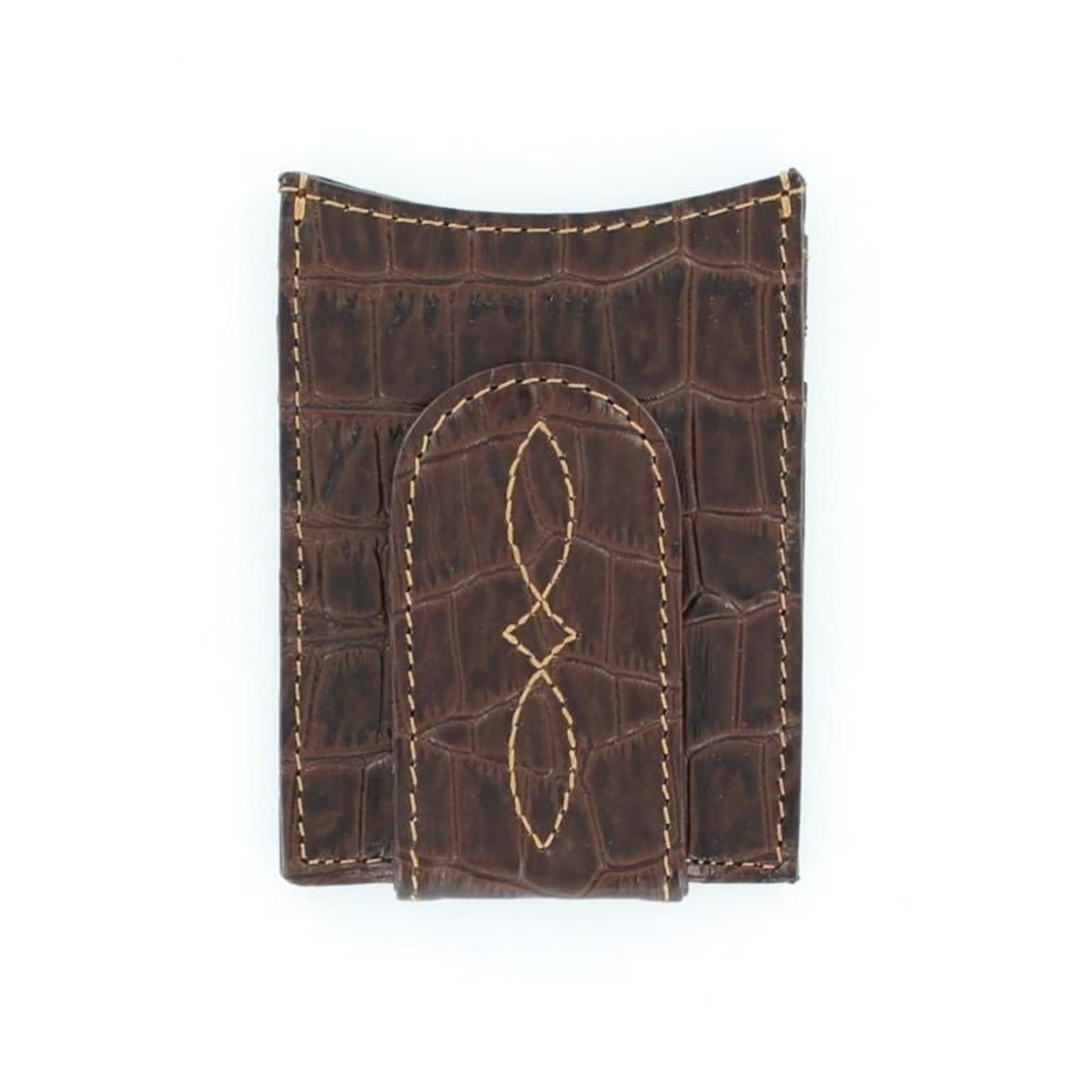 Nocona Gator Money ClipBk/Wh