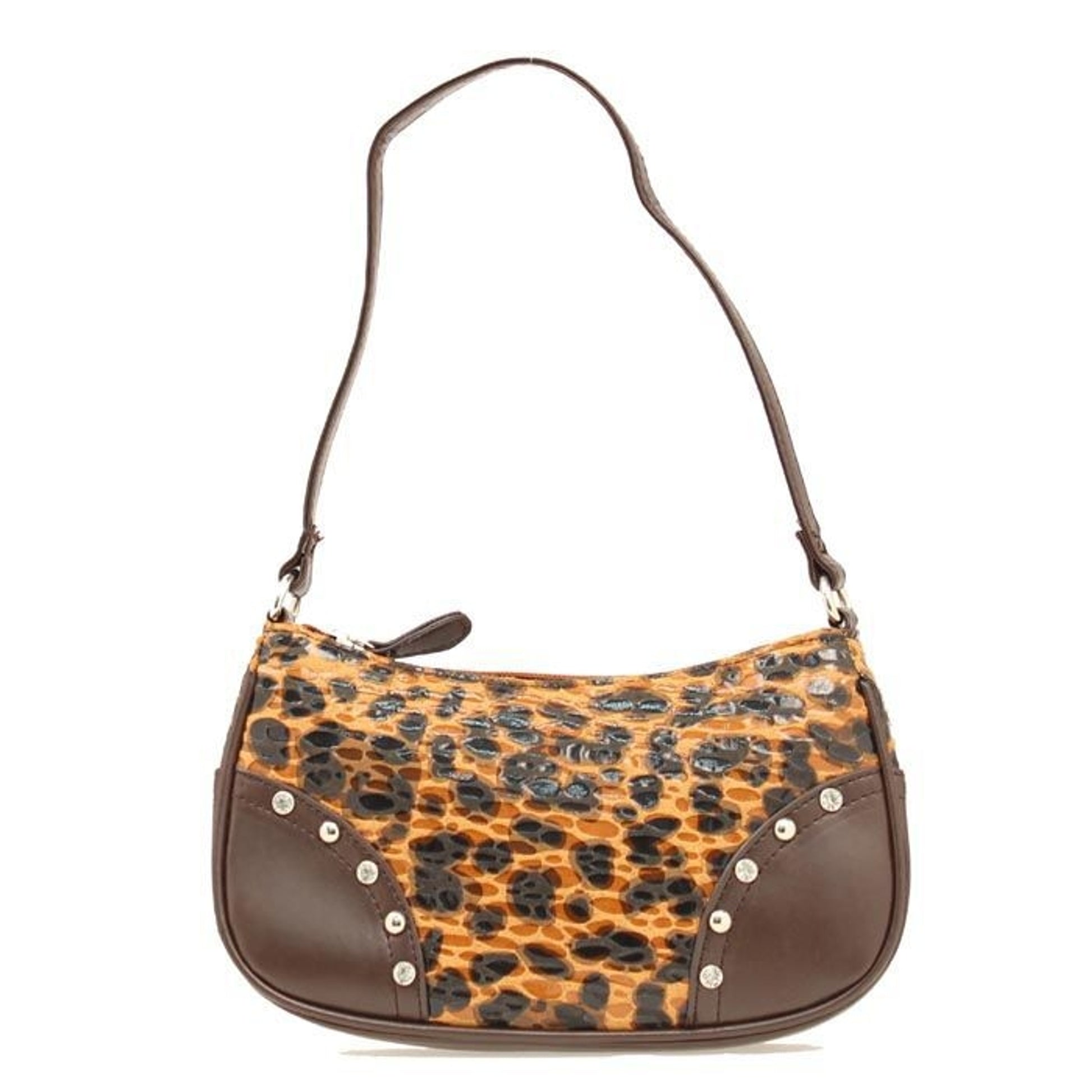 Nocona Youth Leoparard HandbagBk/Wh