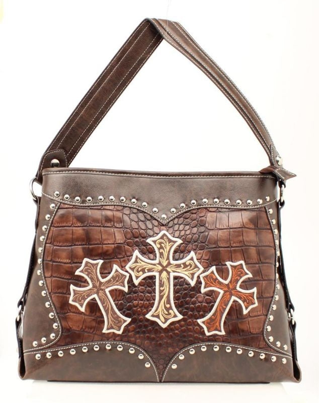 Blazin Roxx Three Cross Shoulder BagBk/Wh