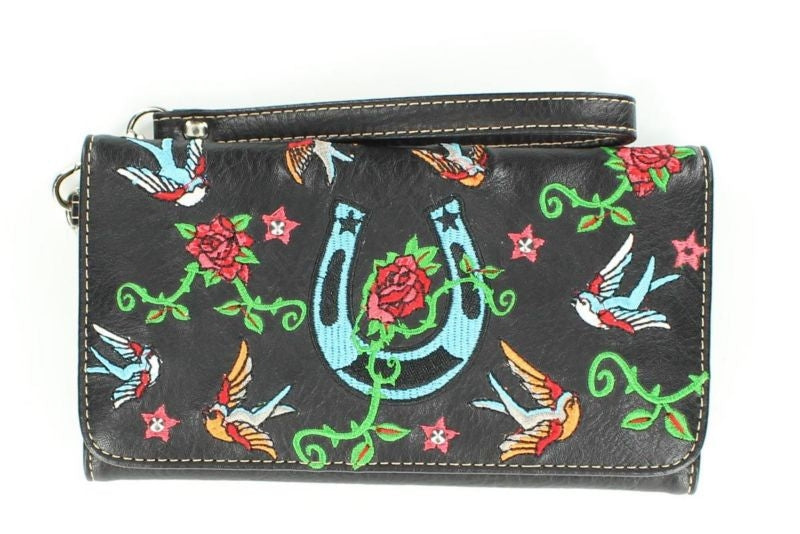 Blazin Roxx Horseshoe Roses Springtime Wallet