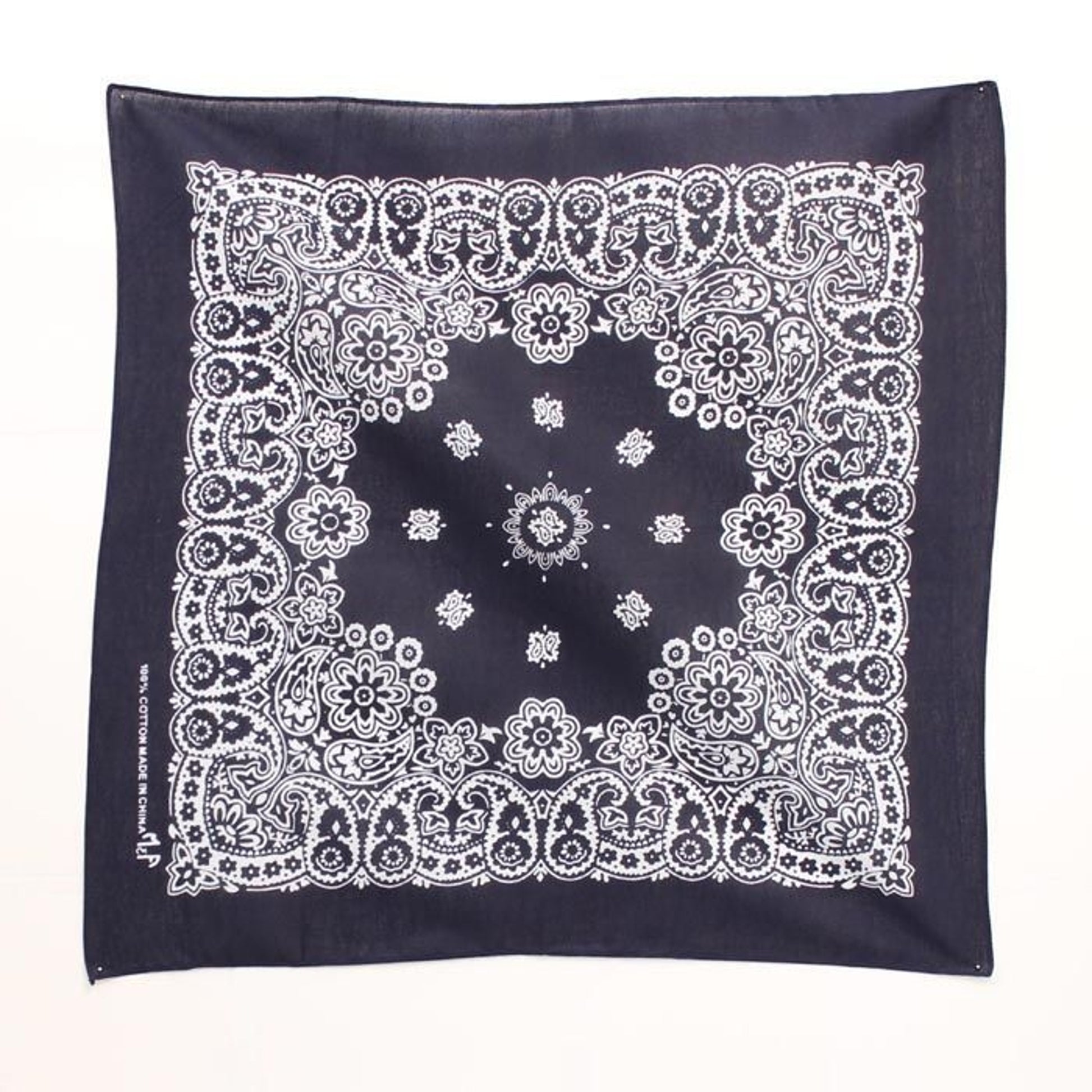 M And F Western Bandana 27 x 27 Black