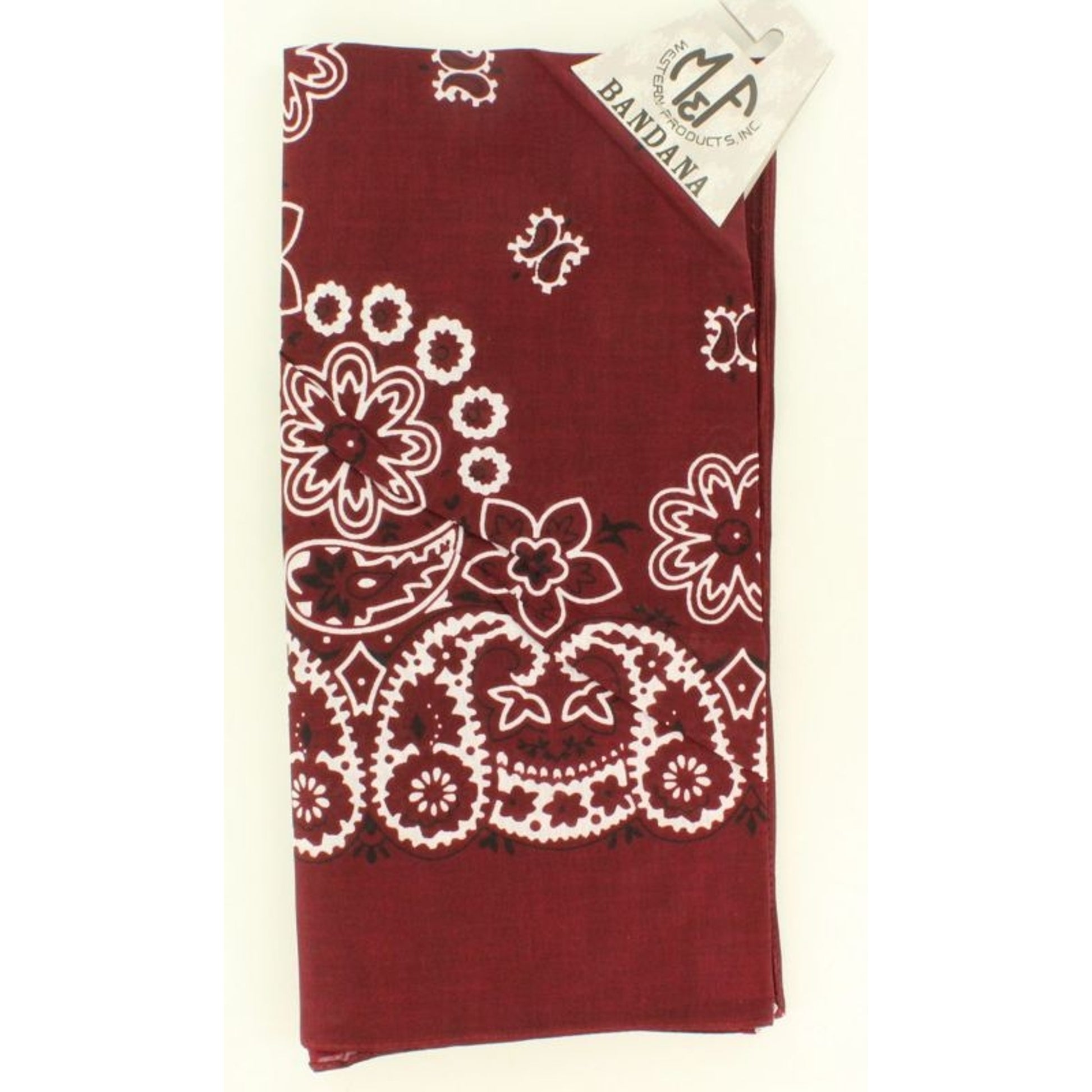 M And F Western Bandana 27 x 27 Black