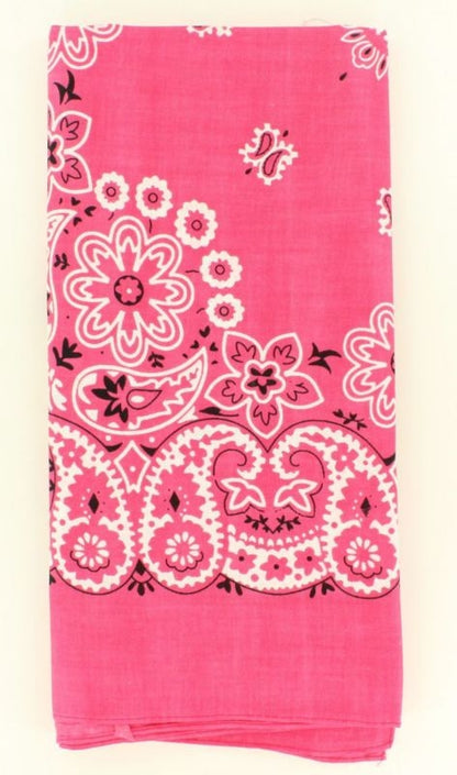 M And F Western Bandana 27 x 27 Black