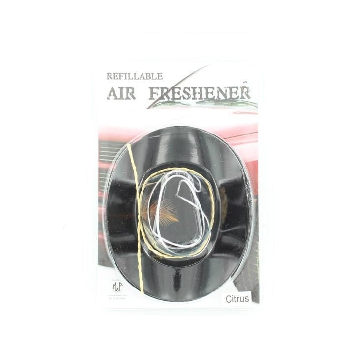 M And F Western Cowboy Hat Air FreshenerBk/Wh
