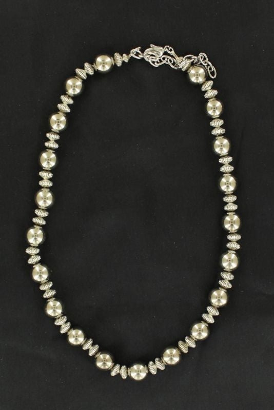 Blazin Roxx Double Bead NecklaceSilver