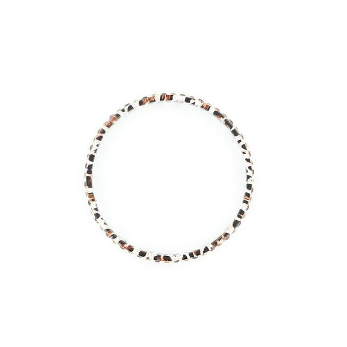 Blazin Roxx Leopard Crystal BraceletBk/Wh
