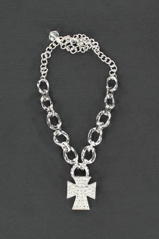 Blazin Roxx Link Chain And Cross Boot Bracelet
