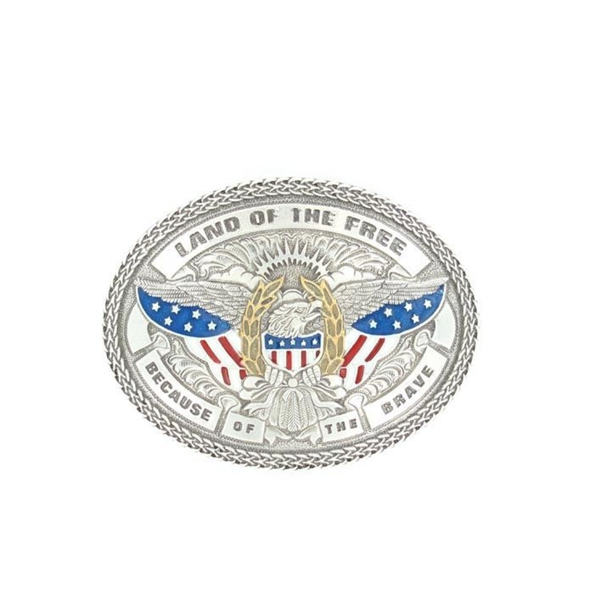 Nocona Land Of The Free Buckle Red White Blue