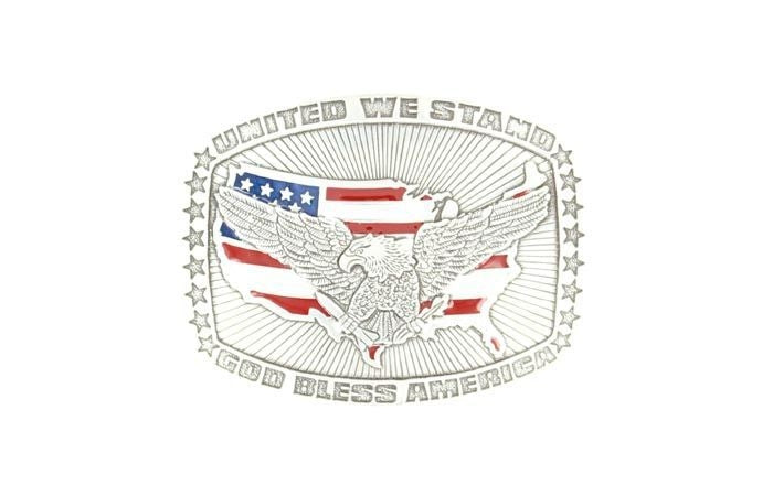Crumrine Vintage Eagle And American Flag Buckle