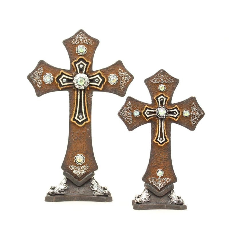 Western Moments Table Cross SetBrown