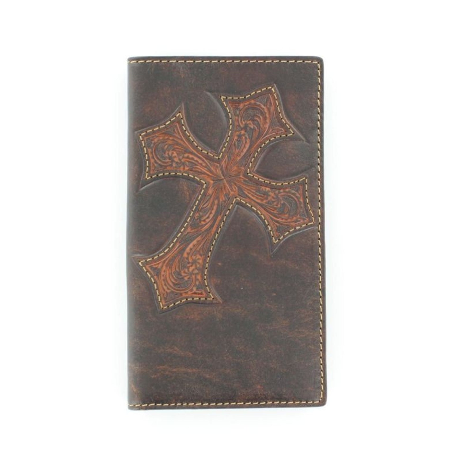 Nocona Mens Rodeo with Diagonal CrossBk/Wh