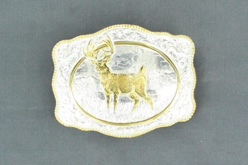 Crumrine Vintage Vintage 2 Tone White Tail Buckle