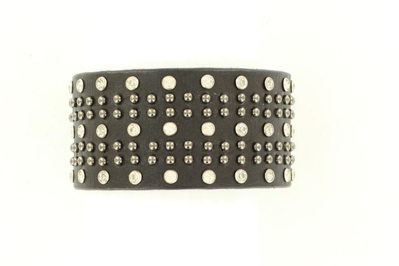 Blazin Roxx Rhinestone Studded CuffBk/Wh