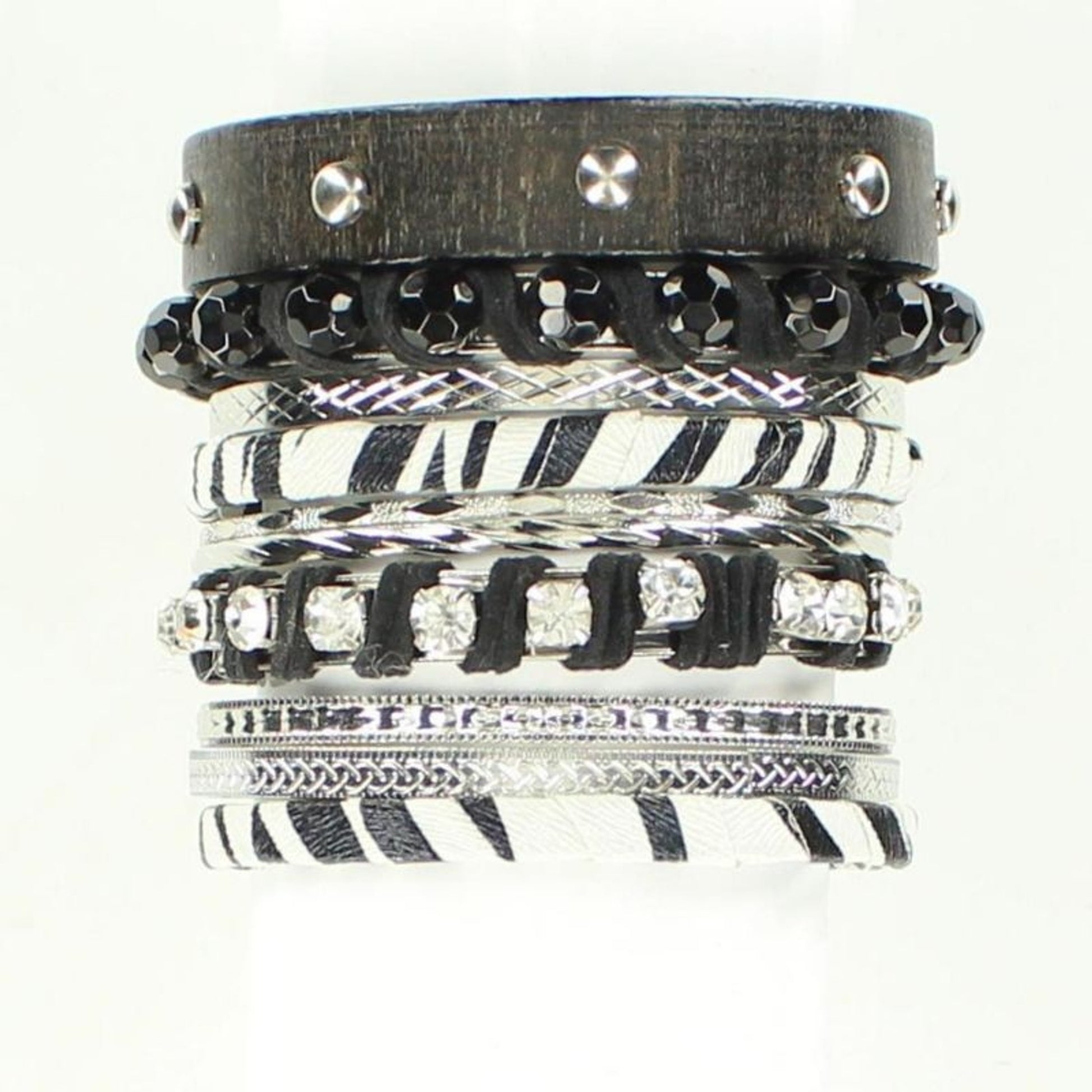 Blazin Roxx Bangle SetBlack White