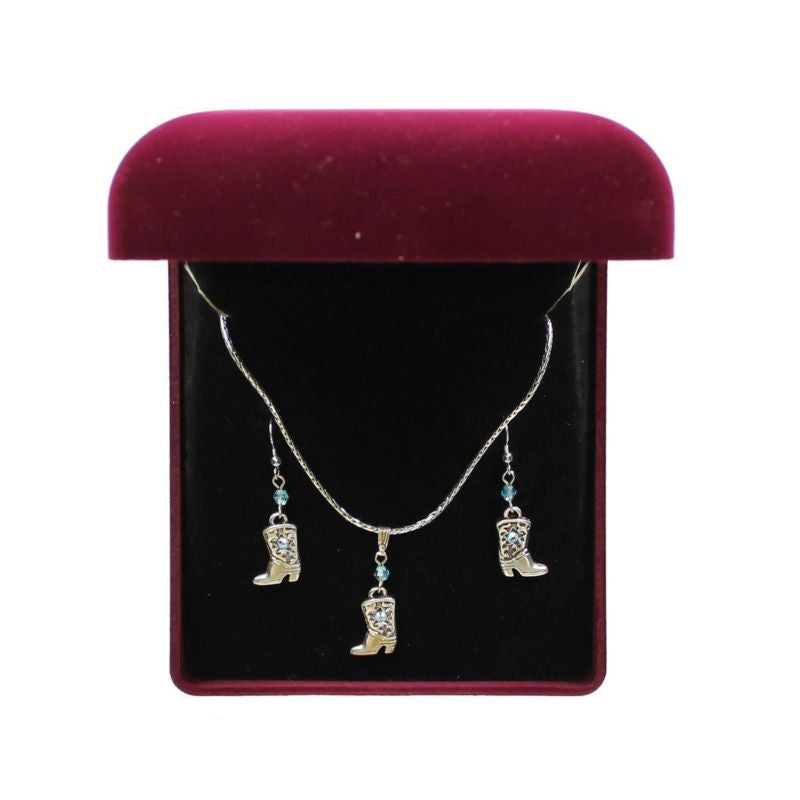 Lightning Ridge Boots Jewelry SetBk/Wh