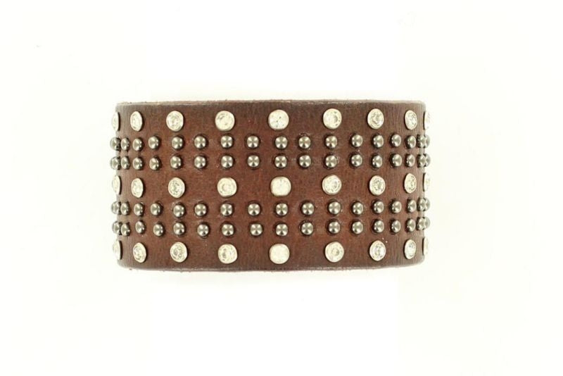 Blazin Roxx Rhinestone Studded Cuff Brown
