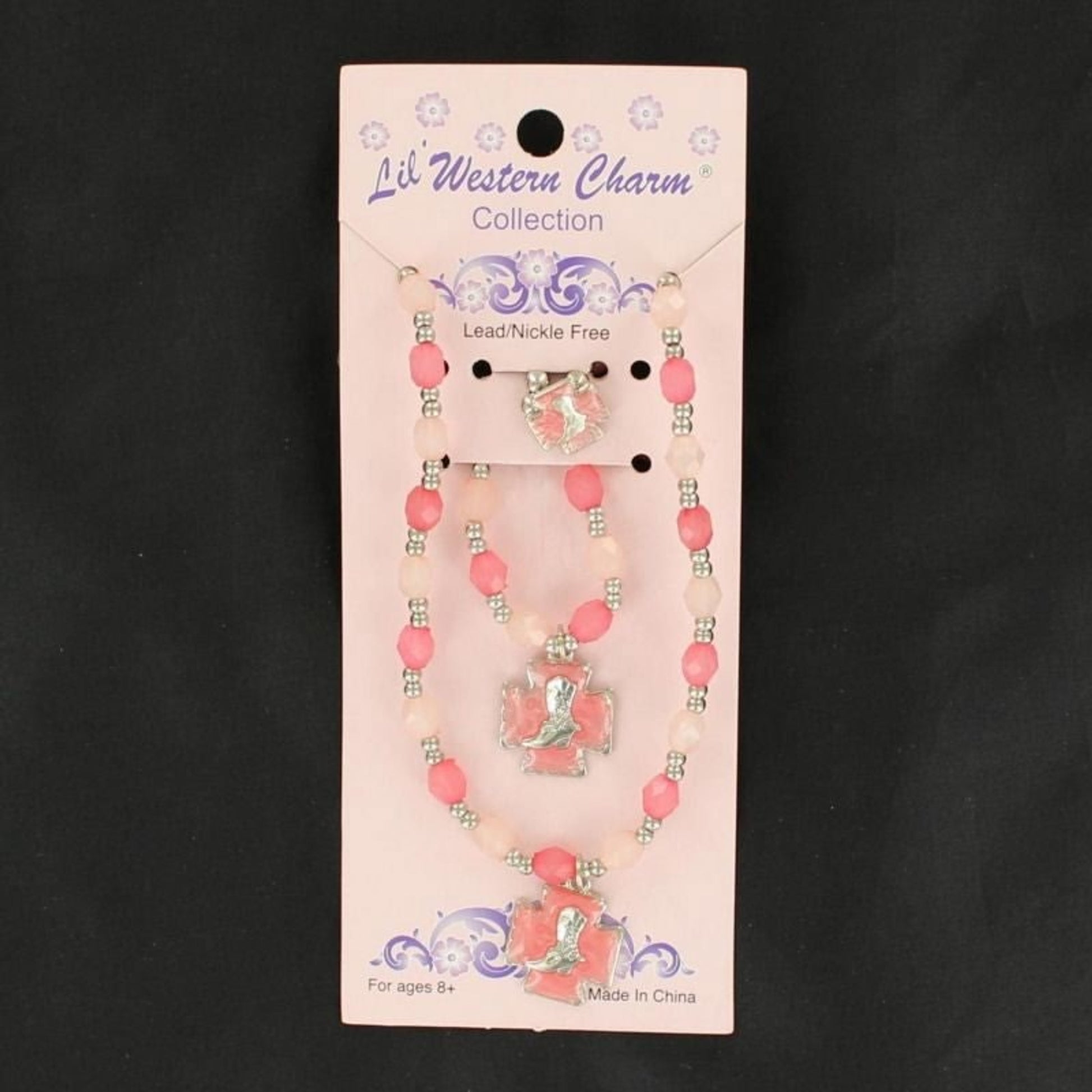 Blazin Roxx Little Girls Jewelry Boot SetBk/Wh