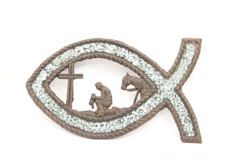 Western Moments Cowboy Prayerwall HangingCrystal