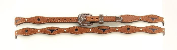 M-F Western Scallop/Steerhead And Star Hatband Brn