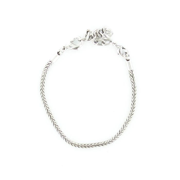 Western Charm Snake Chain BraceletBk/Wh