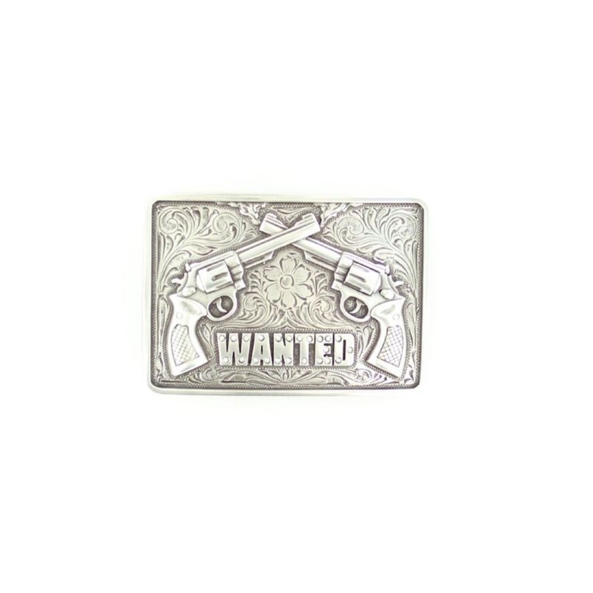Nocona Ladies Wanted Pistol Buckle Silver Plated