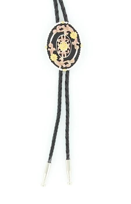 Double S Oval Tri-Color Bolo
