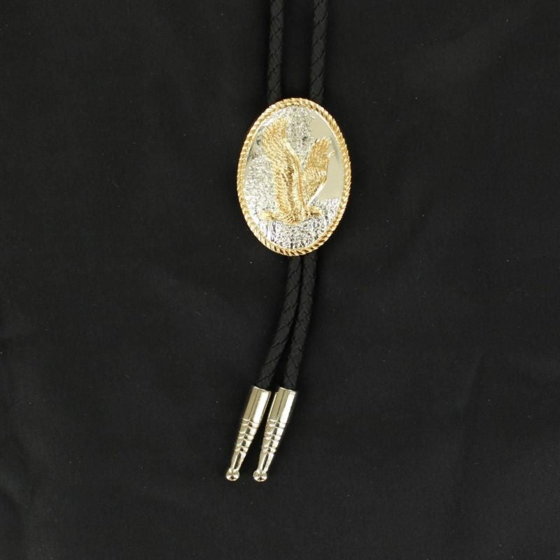 Double S Eagle Bolo Silver/Gold
