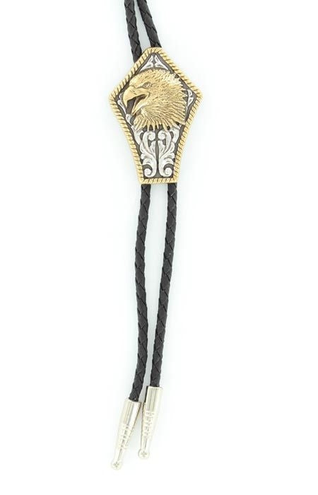 Double S Eagle Bolo Silver/Gold